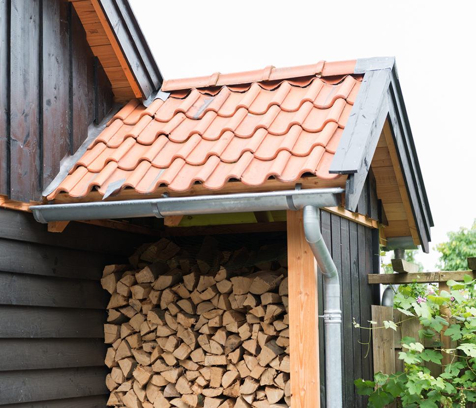 Holzscheune mit Terrassenüberdachung, Uddel | Bronkhorst Gartenhaus