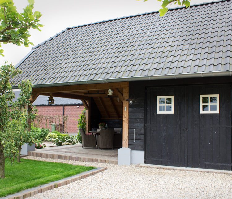 Scheune mit überdachter Terrasse, Lunteren | Bronkhorst Gartenhaus