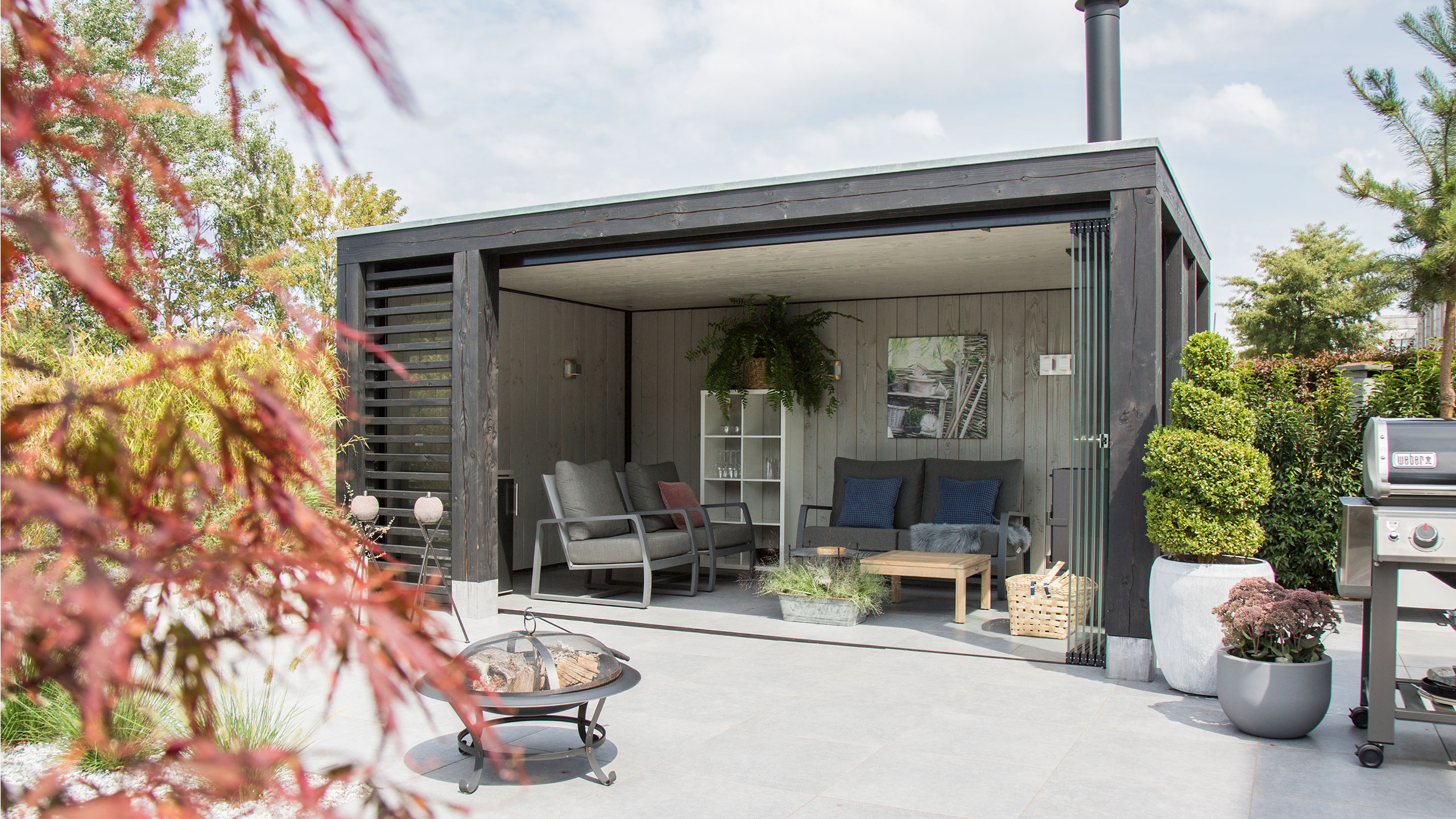 Modernes Gartenzimmer aus Douglasie, Assendelft Bronkhorst Gartenhaus